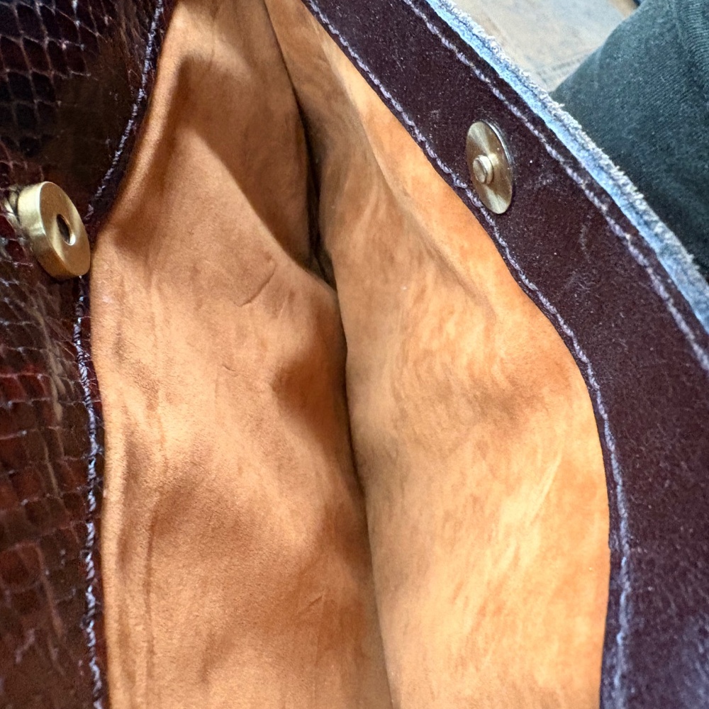 Patricia Nash Leather Kenilworth Python Crossbody… - image 3